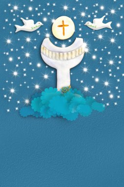 Kutsal komünyon tebrik kartı