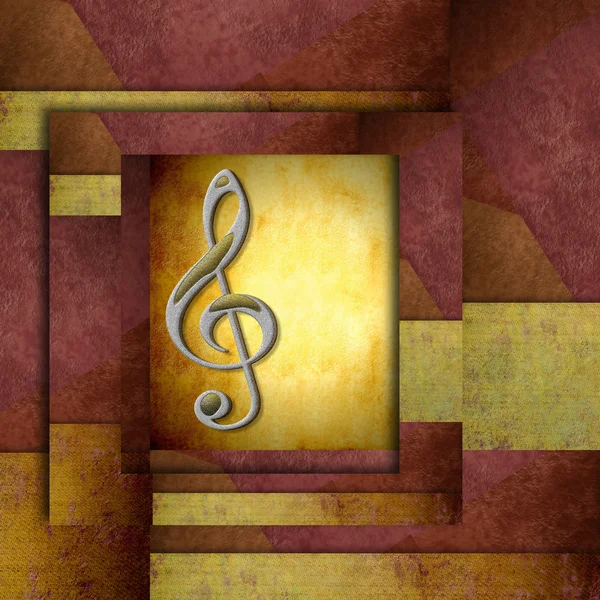 Treble clef personeel — Stockfoto