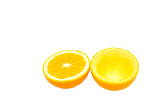 Open orange half a squeezed — Stock Photo, Image