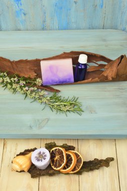 doğal sabun ve aroma arka plan