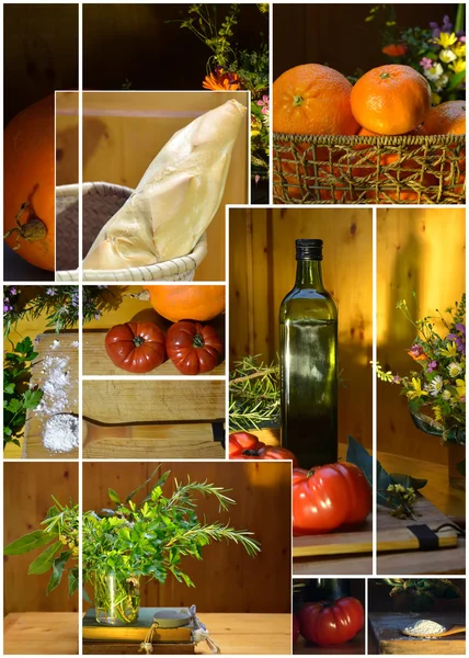 Collage healthy eating — Stock Photo, Image