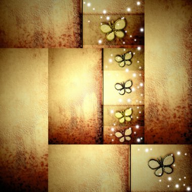 Kelebekler ve yıldızlar arka plan 