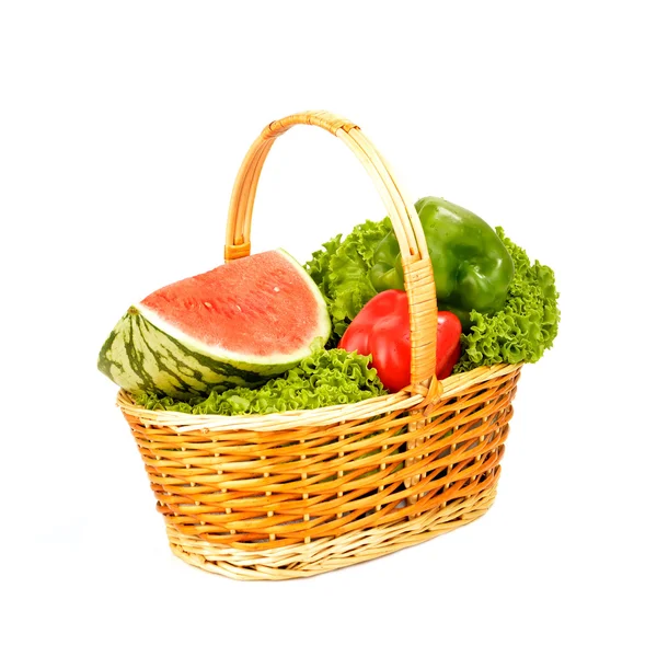 Vattenmelon och grönsaker — Stockfoto