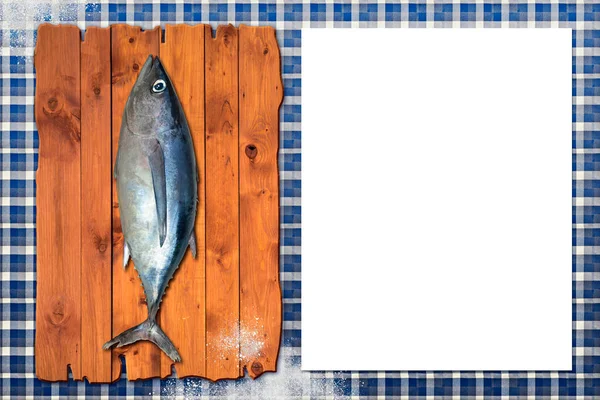 Raw Whole Fish Northern Albacore Thunnus Alalunga Cantabrian Sea Background — Stock Photo, Image