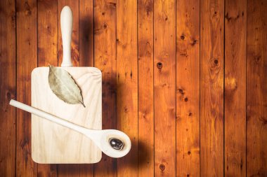 Restoran menüsü veya yemek tarifleri için arka plan, metin için boş alanı olan doğal pişirme konsepti