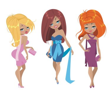 Üç moda kızlar