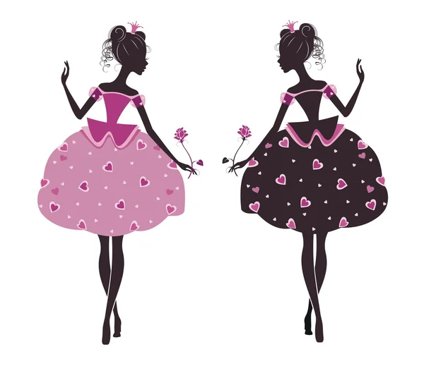 Deux princesses — Image vectorielle