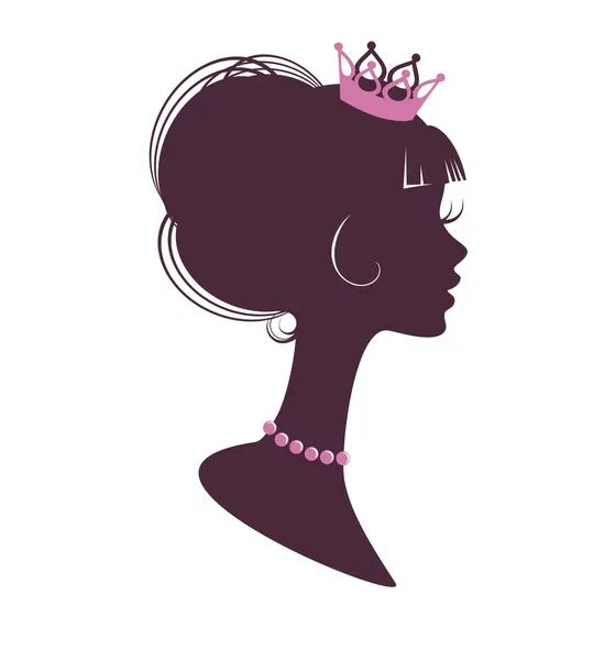 Portrait d'une belle princesse — Image vectorielle