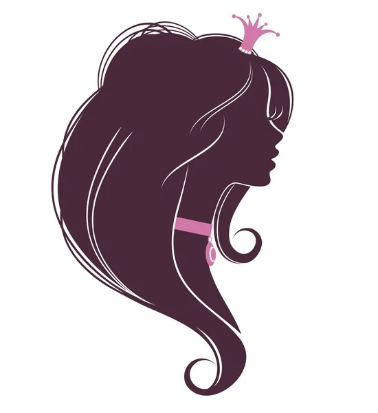 Portrait of a beautiful princess — Stock Vector