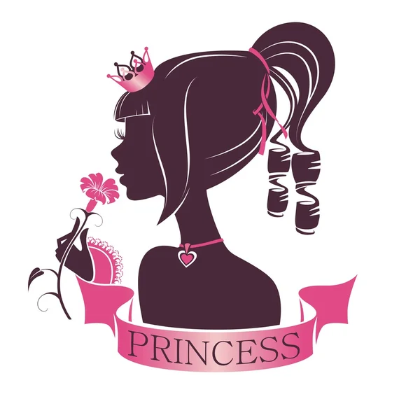 Retrato de una hermosa princesa — Vector de stock