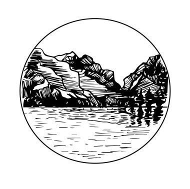 Dağ Gölü Ladin Ormanı çizimi