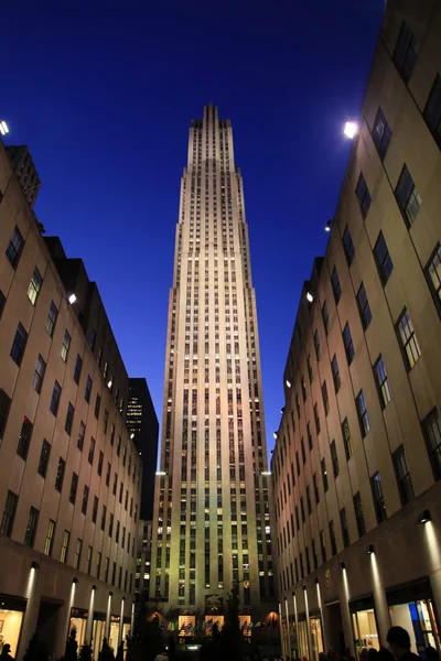 Rockefeller Center por la noche — Foto de Stock