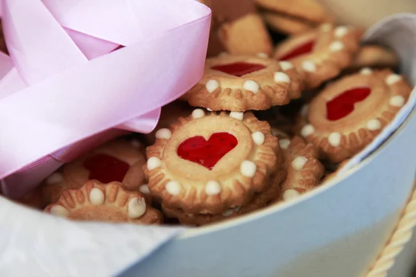 Hart-vormige koekje — Stockfoto