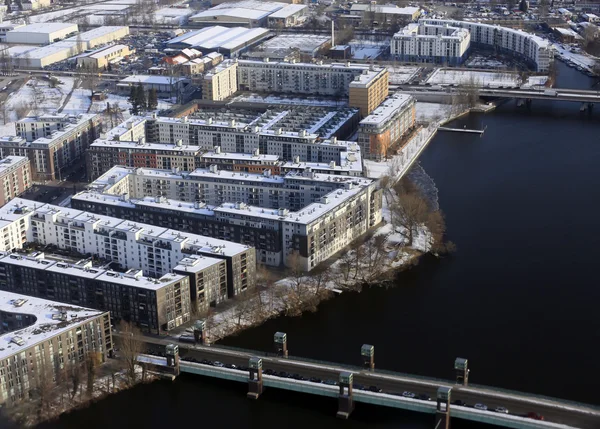 Berlin banliyölerinden havadan görünümü — Stok fotoğraf