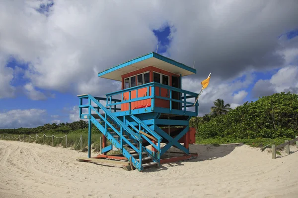 Lifeguard Stand, South Beach Miami, Florida — Stock Photo, Image