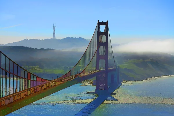 Ponte cancello dorato — Foto Stock