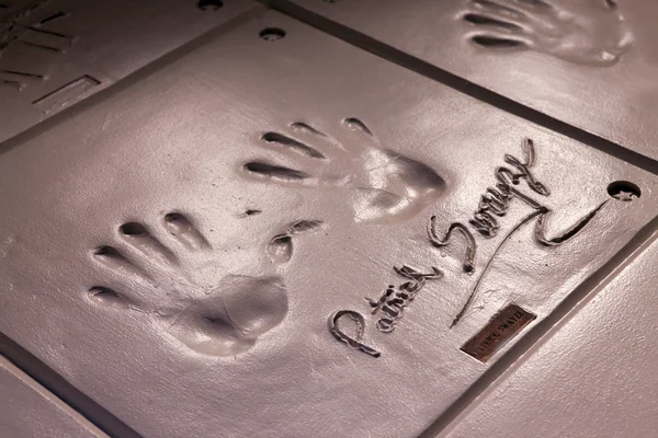 Handprints of Patrick Swayze — Stock Photo, Image