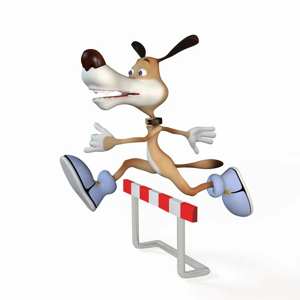 Иллюстрация с собакой спортсмена . — стоковое фото