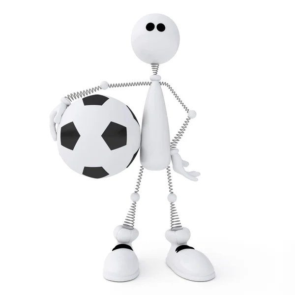 3d jugador de fútbol persona . — Foto de Stock