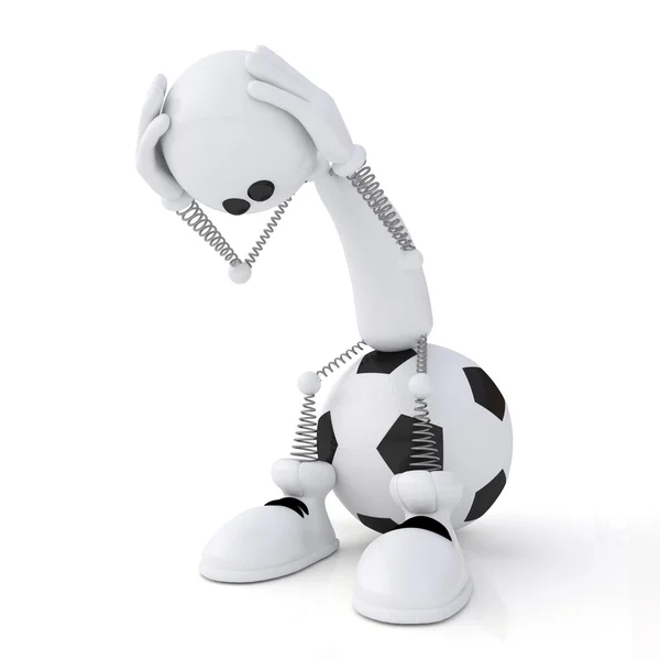 3D osoby fotbalový brankář. — Stock fotografie
