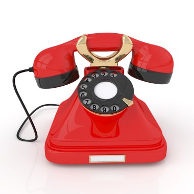 3d retro telefon.