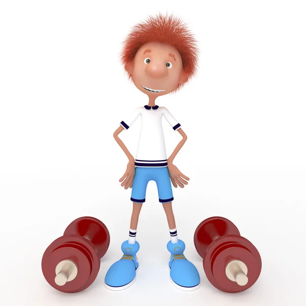 3d boy athlete. — Stock Photo, Image