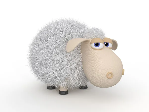 3d ridiculous sheep. — Stock Photo, Image