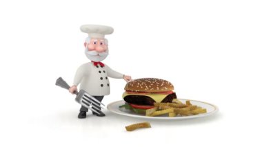 bir çatal ile 3d cook.