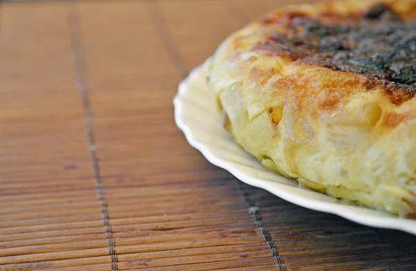 Hiszpański omlet, detal — Zdjęcie stockowe