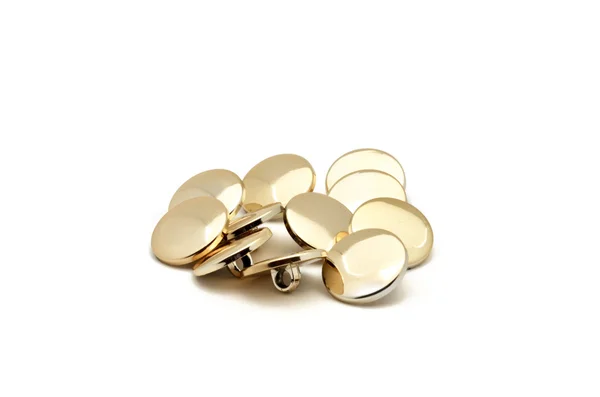 Gold sewing buttons — Stock Photo, Image