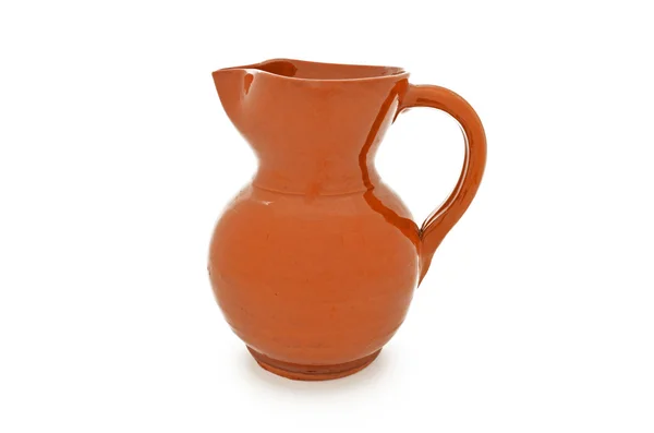 Glazed pottery jug wine — Stock Photo, Image