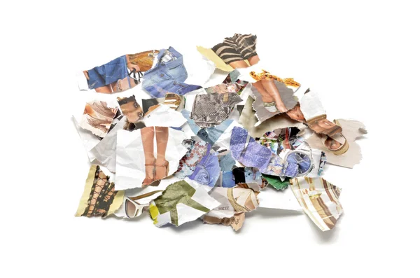 Scraps of women's fashion magazines — Stock Photo, Image