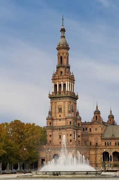 Tower plaza Hiszpanii w Sewilli — Zdjęcie stockowe