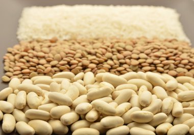 çeşitli baklagiller, fasulye odaklanmak