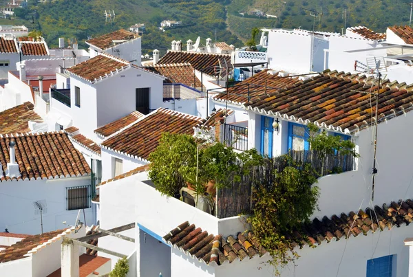 Vista dei tipici tetti Frigiliana — Foto Stock