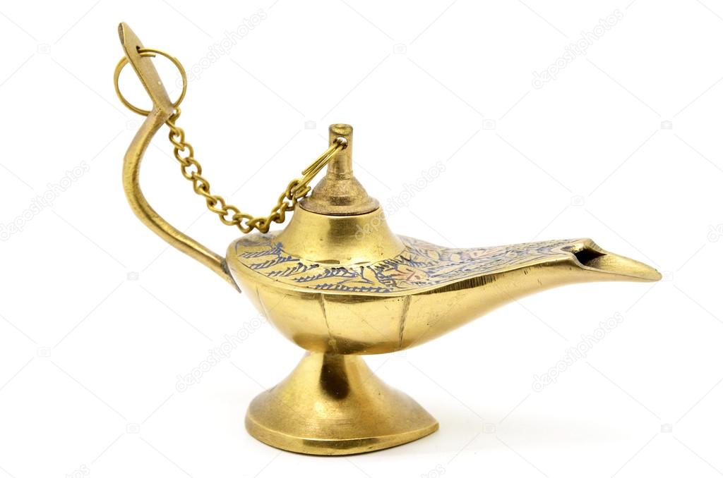 Arabic lamp isolated on white