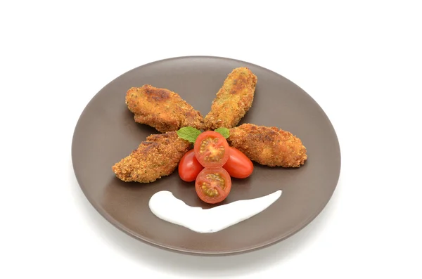 Ration of Croquettes, typical Tapa of Spanish Cuisine — Stock Photo, Image