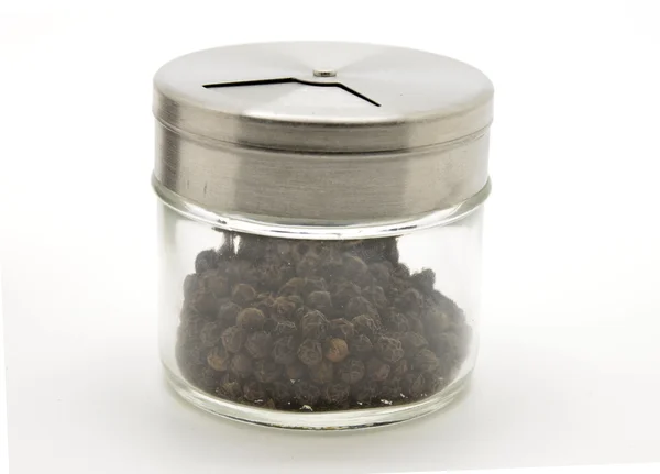 Black pepper pot — Stock Photo, Image