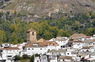 cadiar, la alpujarra küçük Mağribi köyde genel bakış. Granada, İspanya