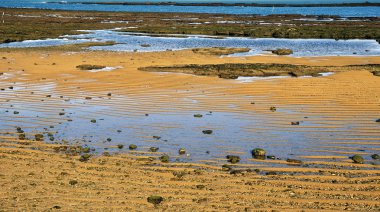 Landscape of the beach of La Caleta on the province of Cadiz on Spain