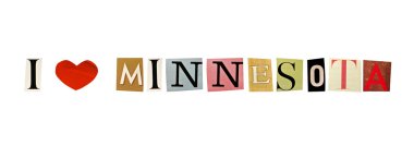 minnesota dergisi harfler beyaz zemin üzerine kurulan aşk