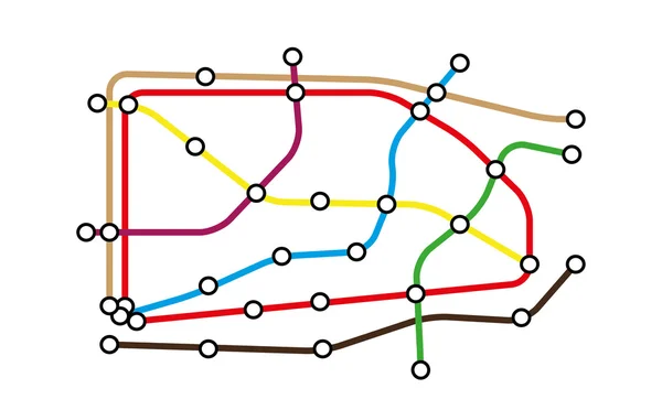 Mapa do metro — Fotografia de Stock