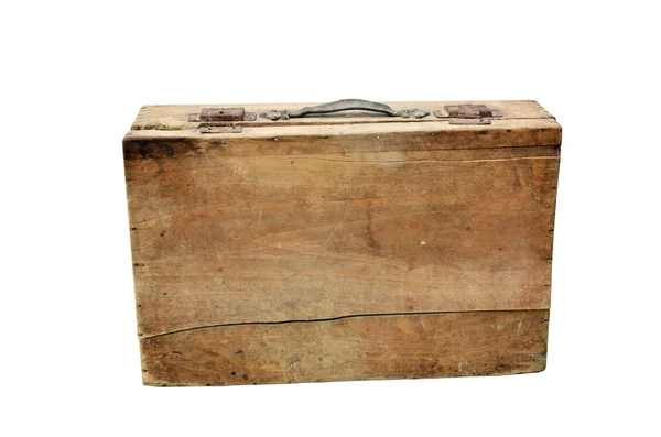 Old wooden suitcase — Stock Photo, Image