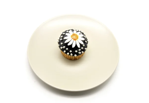Σοκολάτα cupcake με μια Μαργαρίτα — Φωτογραφία Αρχείου