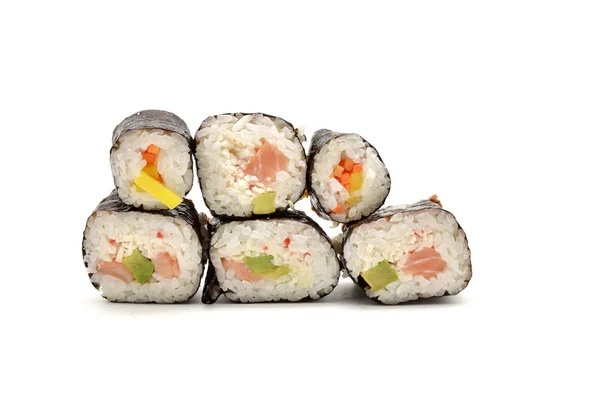 Sushi elszigetelt fehér háttér — Stock Fotó