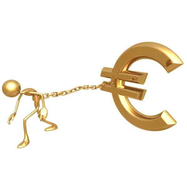 Geketend aan euro — Stockfoto