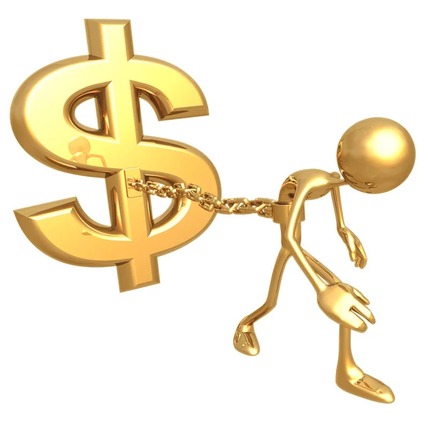 Chained To Dollar — Stock Photo, Image