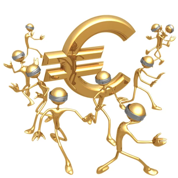 Слепой к евро — стоковое фото