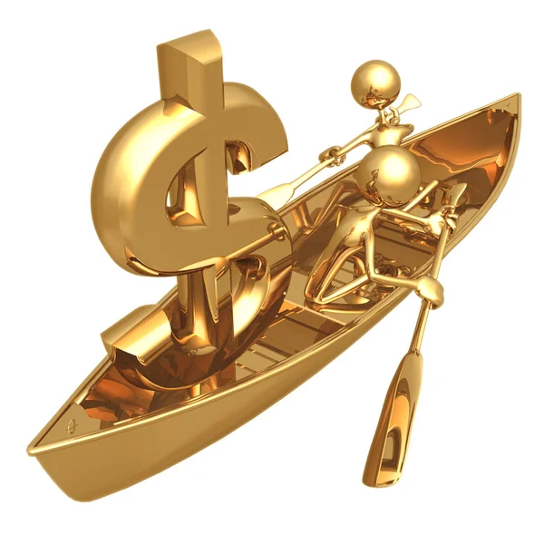 Rowboat Dollar — Stock Photo, Image