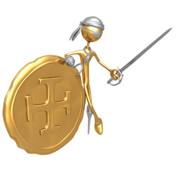 Pirate Doubloon — Stock Photo, Image